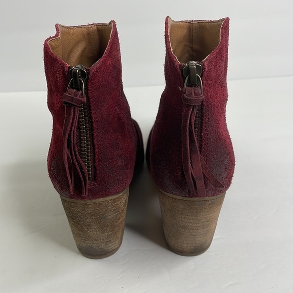BP “trott” burgundy (ox blood) distressed suede booties size 7.5 - Picture 4 of 7